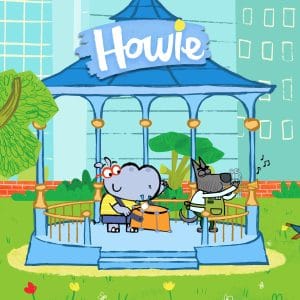Cover artwork for "Howie the Loveable Hippo!" with music by Brollyman.