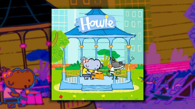 Blog post artwork for "Howie the Loveable Hippo!" with music by Brollyman.