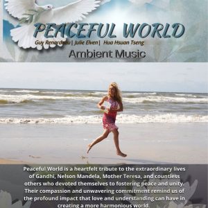 Cover artwork for "Peaceful World (feat. Julie Elven) by Guy Renardeau.