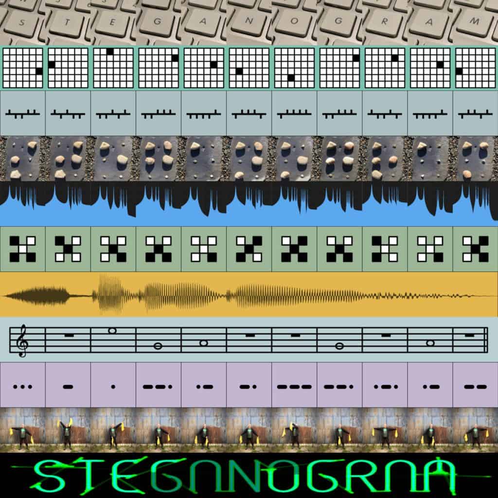 Cover artwork for "Steganogram" album by Insides And Outsides.