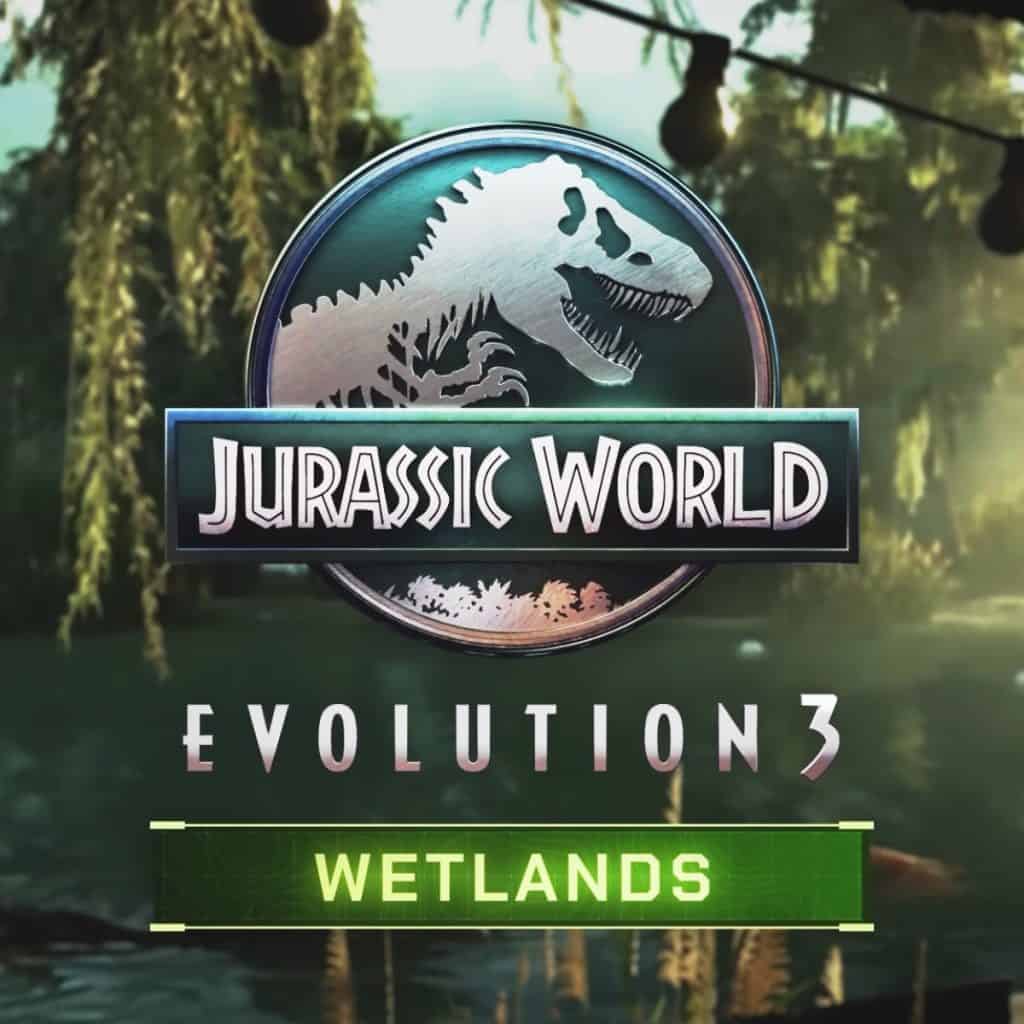 Artwork of the official trailer for "Jurassic World: Evolutions 3 - Wetlands Pack" with music by Marcus Hedges.