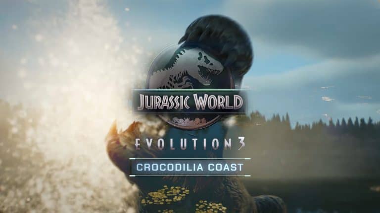 Blog post artwork for Jurassic World Evolution 3: Crocodilia Coast trailer music by Marcus Hedges.