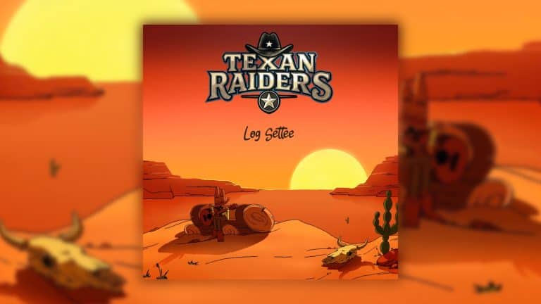 Blog post artwork for "Log Settee" single from the Texan Raiders (Sandy Nuttgens)