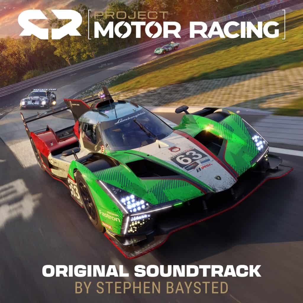 Cover artwork for "Project Motor Racing" video game soundtrack by from composer Stephen Baysted.